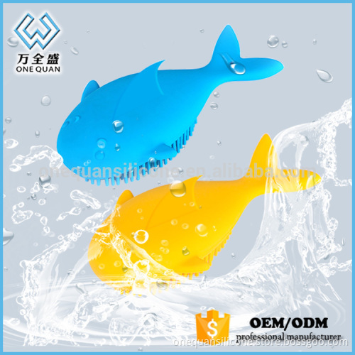Dolphin shape Massage Brush Bath/multiple baby hair brush/best face brush cleanser